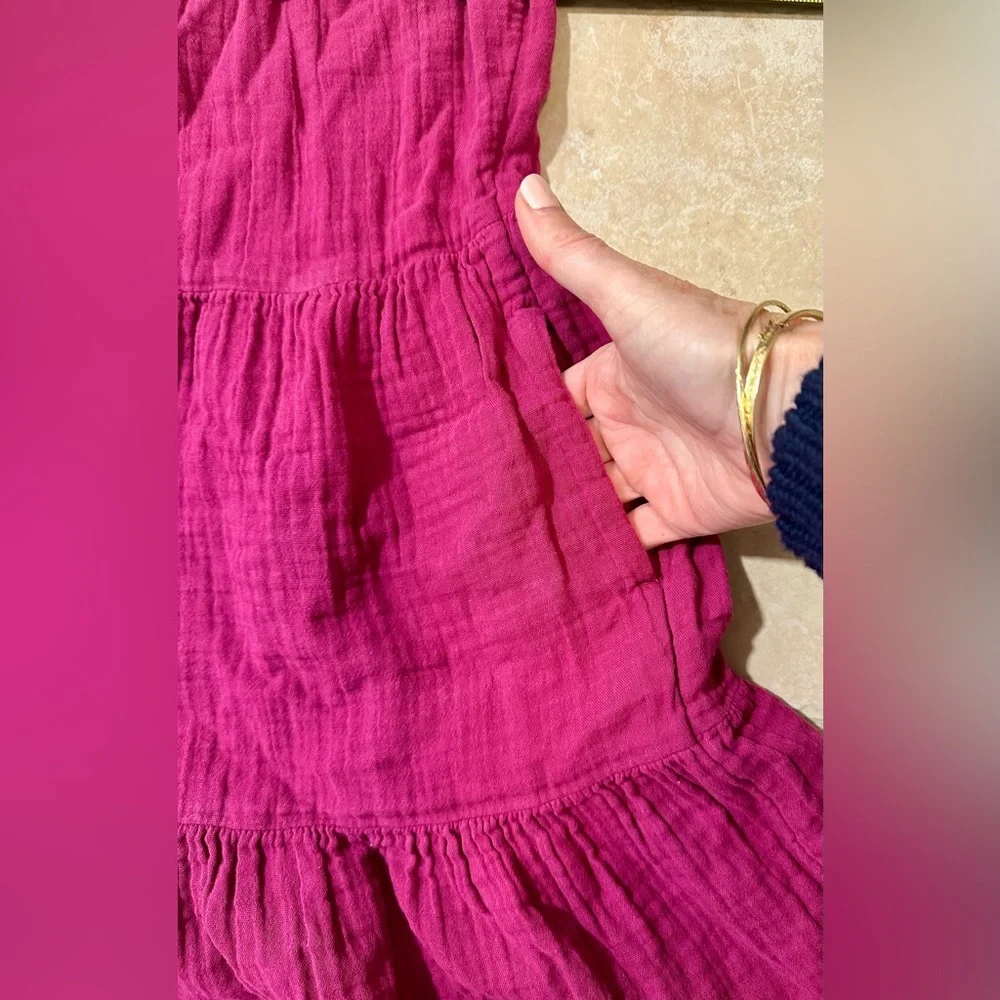 Old Navy Vintage Boysenberry Mini Dress Ruffled Puff Sleeves Y2K Cottagecore XS